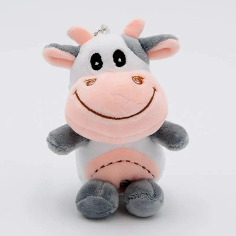 Очень милые, размер маленький примерно на 10 см. Молоко корова плюшевое животное мягкая игрушка, брелок подарок плюшевая игрушка