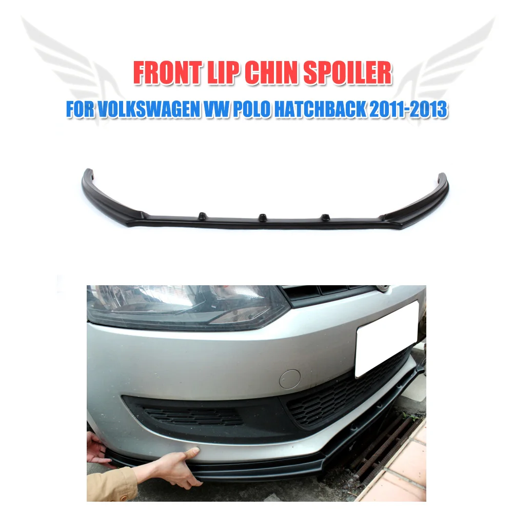 Front Lip Chin Spoiler Bumper Apron For Volkswagen VW Polo 6R 2011 2013