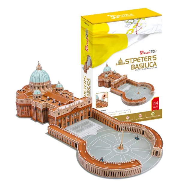 Бумажная 3D головоломка модель Ватикан Св. Петра's Basilica Deluxe XL Большой|Пазлы| |