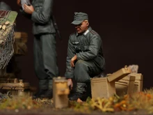 Assembly Scale 1 35 Crew for 2 cm Flak 38 Bomb filler soldier figure WWII Resin