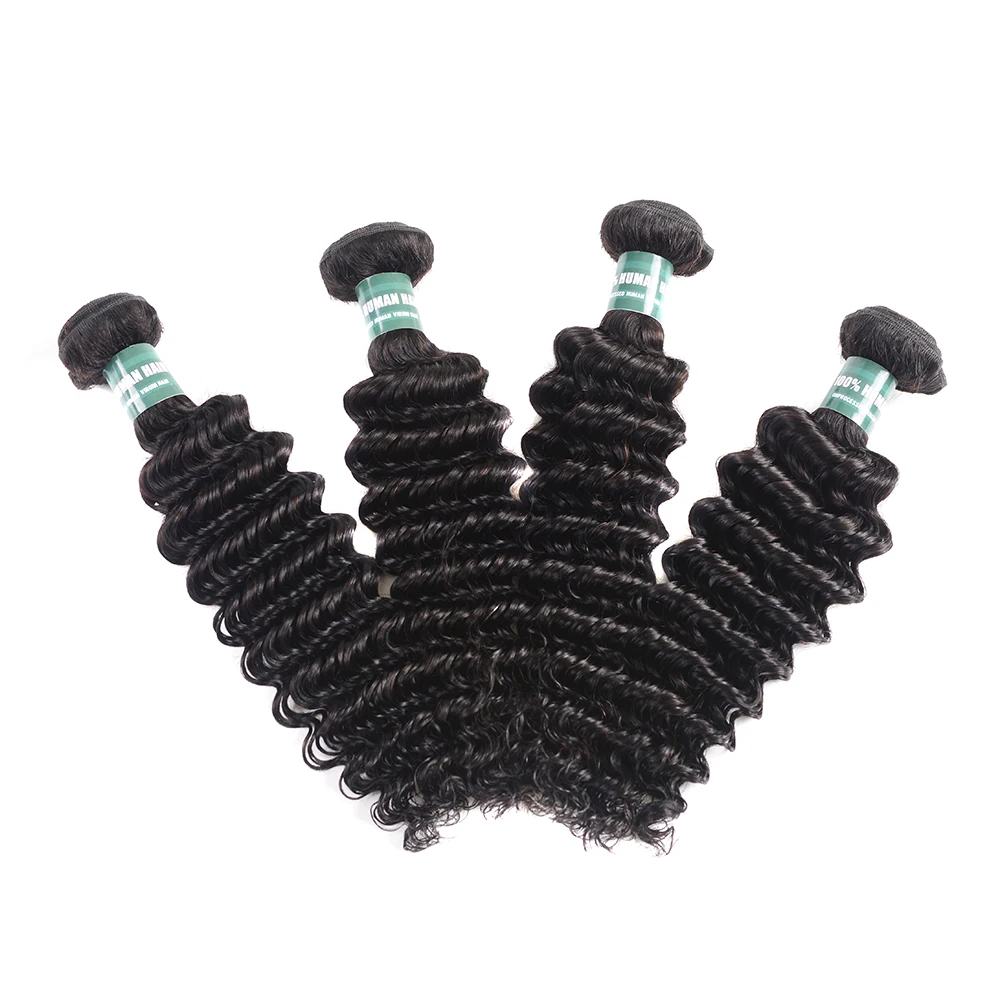 HairUGo Hair Malaysian Hair Bundles With Closure Deep Wave Bundles With Closure Non Remy Human Hair Bundles With Closure HairUGo Hair Malaysian Hair Bundles With Closure Deep Wave Bundles With Closure Non Remy Human Hair Bundles With Closure