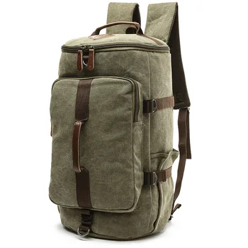 

2020 Large Capacity Backpack Canvas Military Men Backpack Rucksack For Hike Travel Backpacks 6 Color Two Size Male Backpack