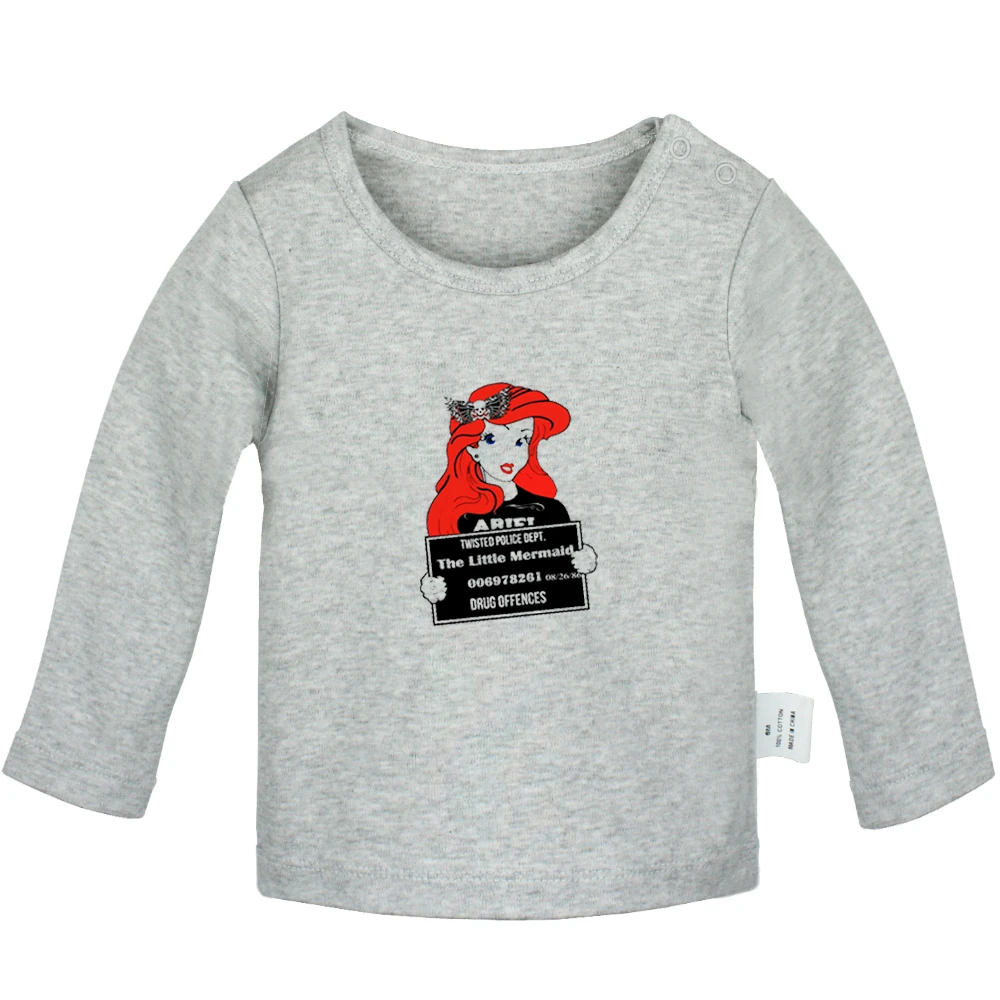 Милые футболки для новорожденных с изображением милого мате Soul Big Brother, забавная Белль, Принцесса Ариэль, однотонные футболки с длинными рукавами для малышей - Цвет: YbBabyYG133C