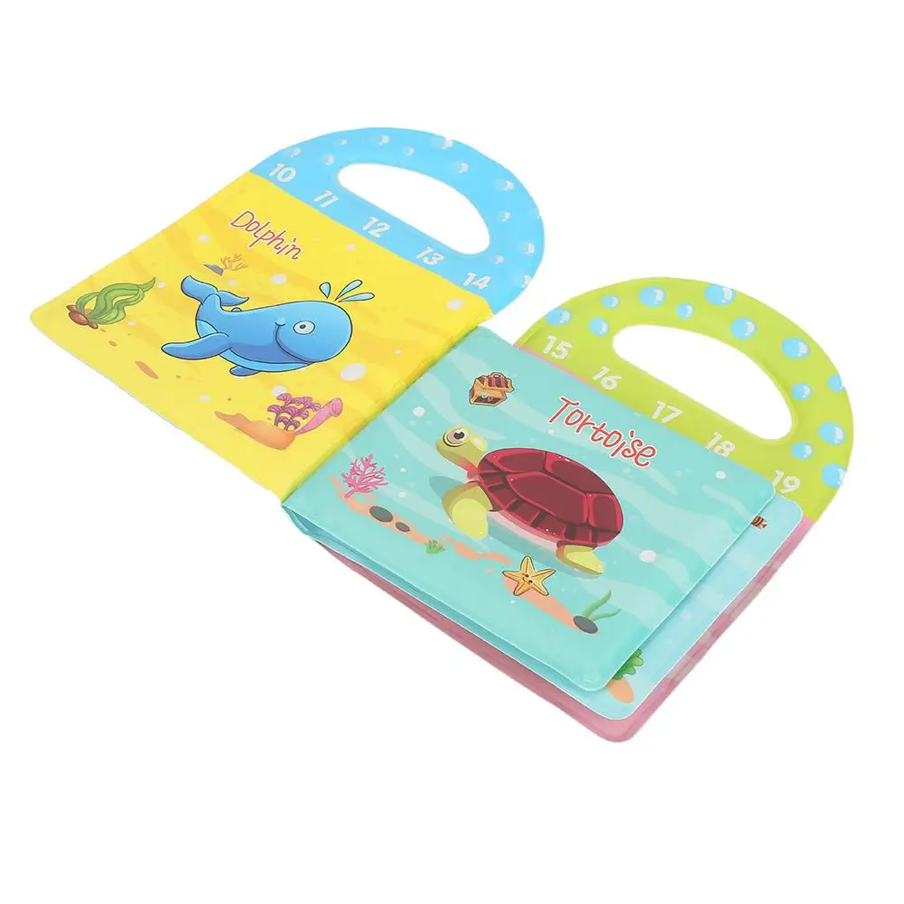 EVA Baby Bath Book Newbron Bath Toy Active Crinkle портативный узор Тихая книга для раннего обучения детей игрушки тканевая книга