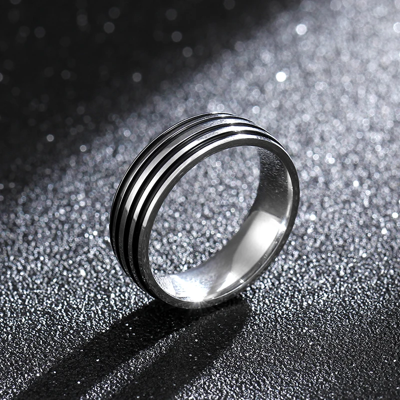 

JR2702 6mm Titanium Vintage Rings For Men and Women