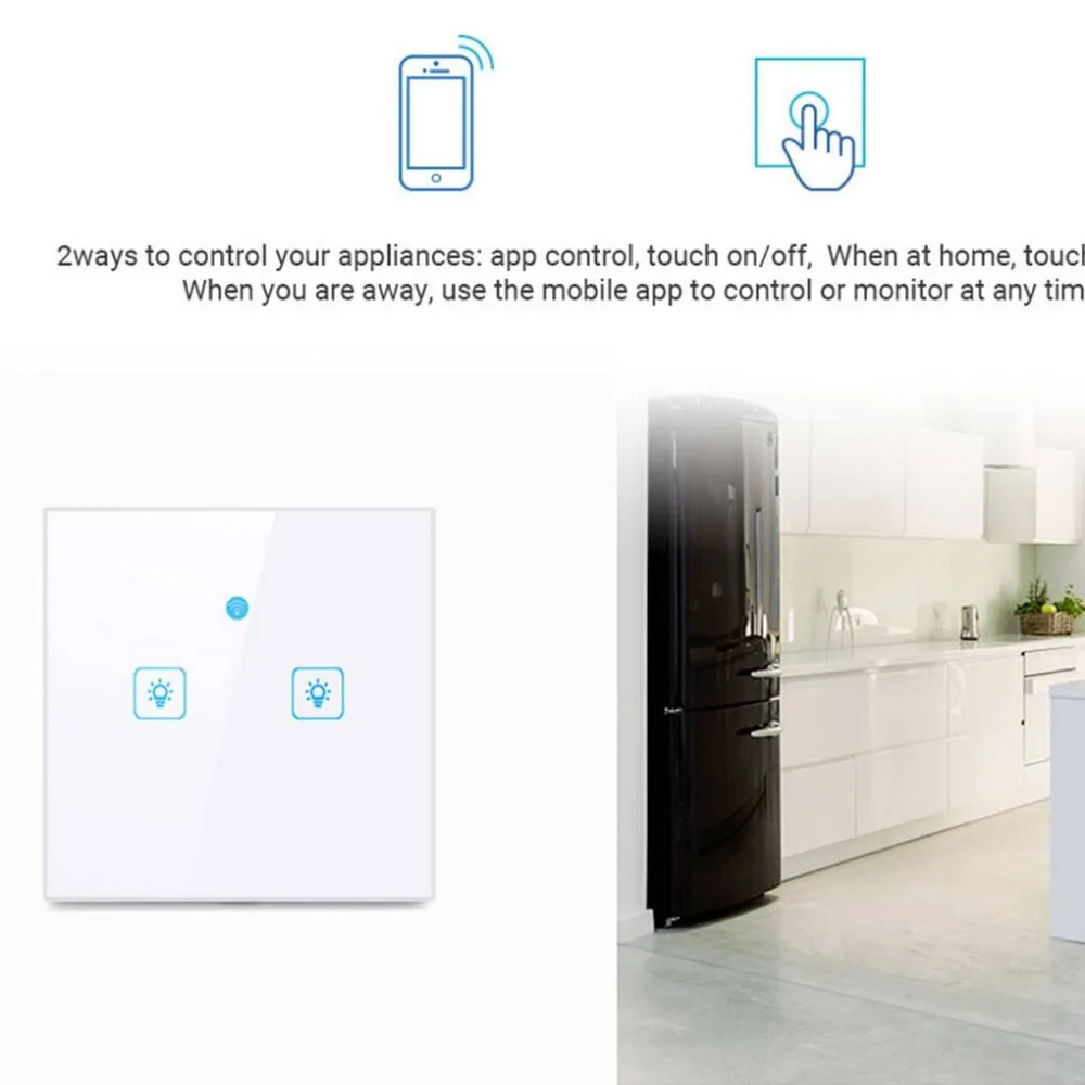 

Plug Remote Control Wireless Smart Switch Dimmer Wall Power Touch WiFi Light Switch Support Alexa Google Assistant