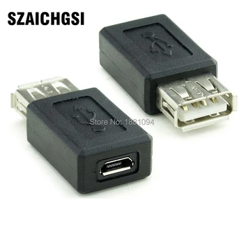 

SZAICHGSI Mini USB 5pin female to USB A type 2.0 female Connector extension Adapter wholesale 100pcs/lot