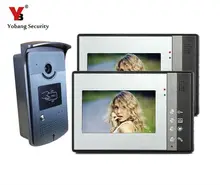 Yobang Security 7inch TFT Color Video door phone Intercom Doorbell System Kit IR Camera doorphone monitor Speakerphone intercom