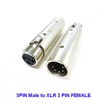 5 шт./лот, сделанные Neutrik китайская фабрика YS117 XLR Сделано в Китае с 5-контактным штыревым до 3 контактный разъем адаптер DMX на европейскую розетку