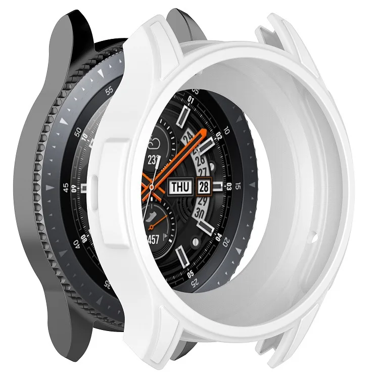 Чехол для samsung Galaxy Watch 42 мм/46 мм и gear S3 Frontier, универсальный чехол, мягкий силиконовый защитный чехол, рамка - Цвет ремешка: white 46mm