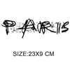 Patchs adhésifs pour vêtements, ville de PARIS, nom du mot, fer sur fer, décoration de vêtements pour femmes, Applications de T-shirt, bricolage, transfert thermique de chaleur, autocollant pour vêtements ► Photo 2/6
