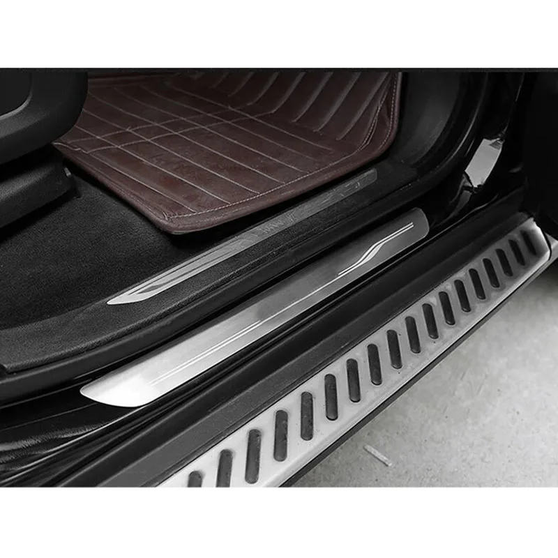 4 шт. стальная накладка подходит для BMW X6 F16 2015 2017 & X5 F15 2014 Накладка порога двери|for