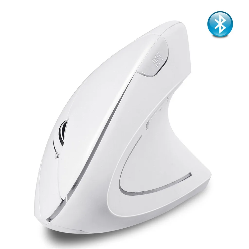 

Mouse Gaming White Wireless Bluetooth Vertical Mouse Engineering 1600DPI Optical Silent Mice#20