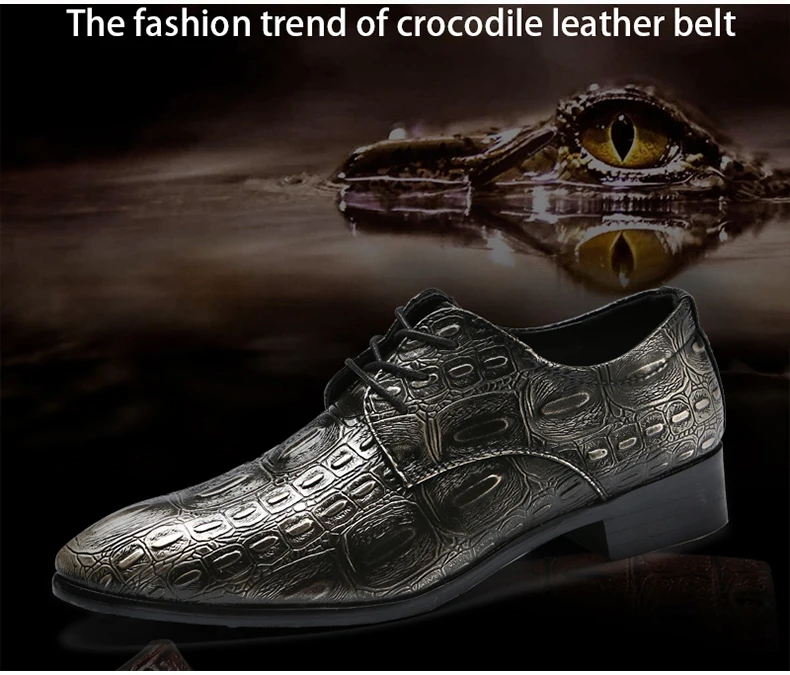 Mens Oxfords Shoe Formal Casual Shoes Men Size 46 Oxfords Pu Leather Emboss Crocodile Men Casual Shoes Leather Lace Brogues Shoe (1)