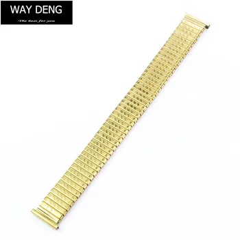 

Way Deng - Gold Stainless Steel Metal Flexible Stretch Watch Band Strap Watchband Bracelet Cuff Bangle 10/12/14/16/18/20 MM