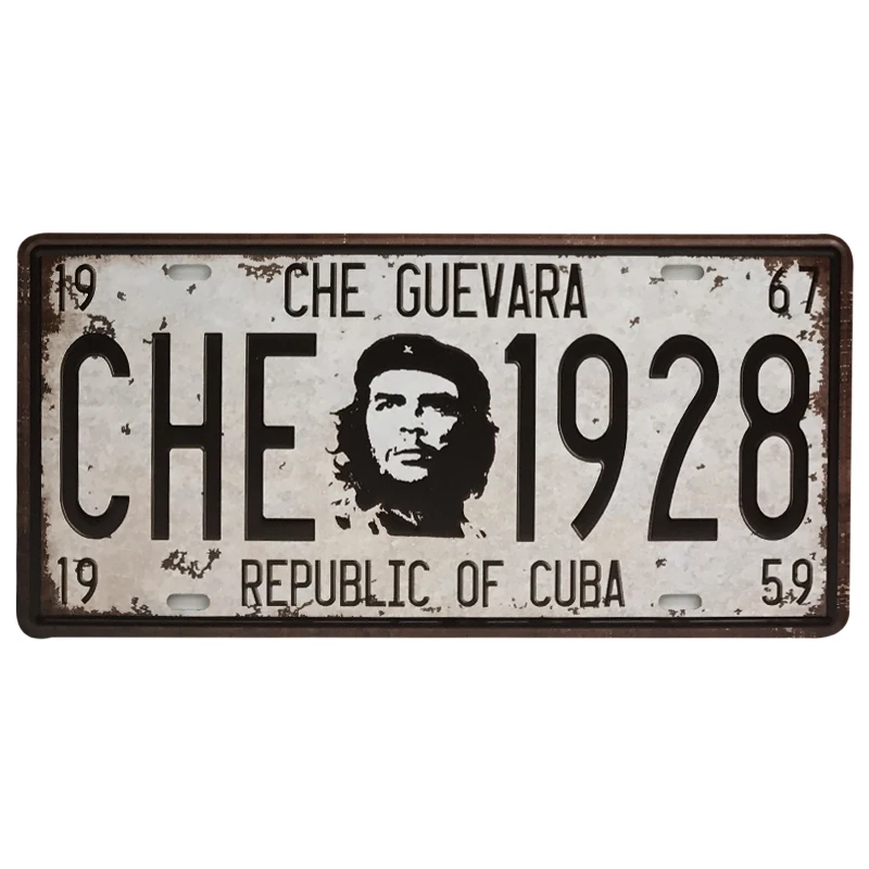 Металлический номерной знак Che Guevara для автомобиля винтажный Декор дома жестяной