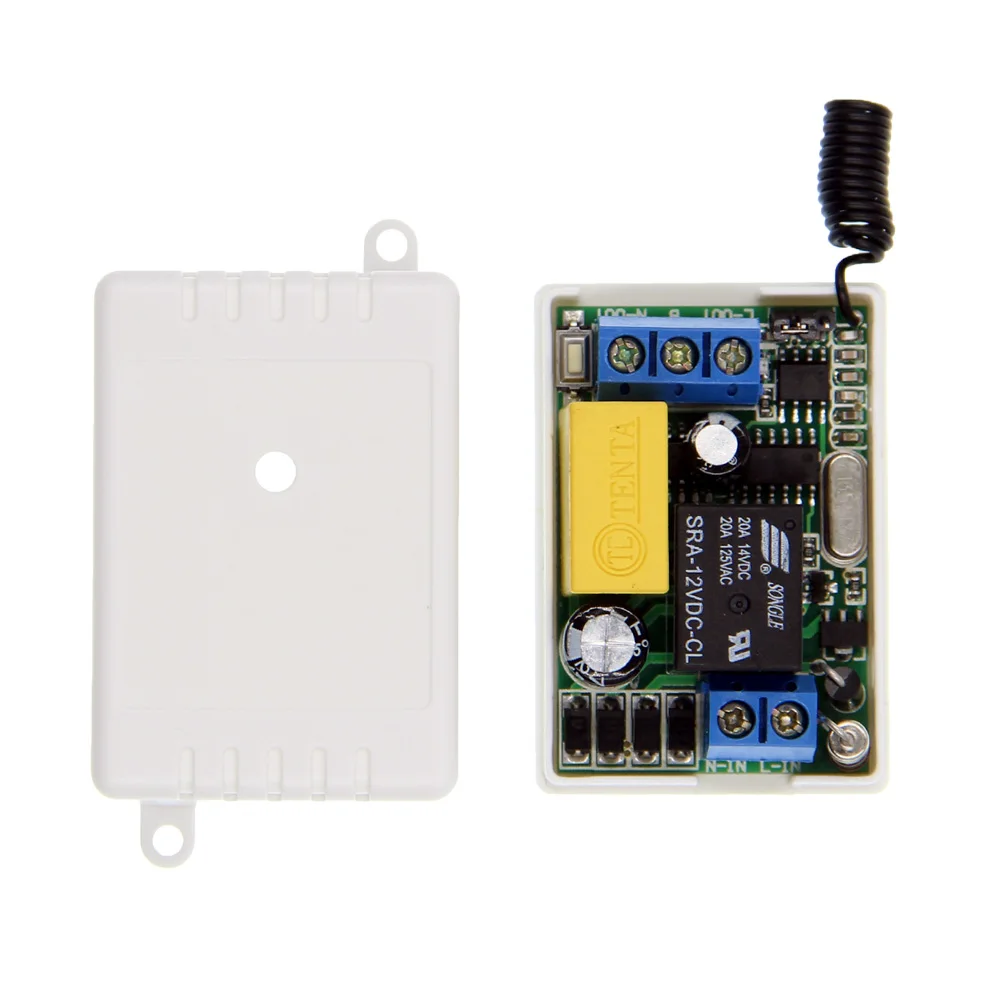 

Mini Size 220V 1CH 1CH 10A Wireless Remote Control Switch Relay Receiver ,315/433.92 MHZ
