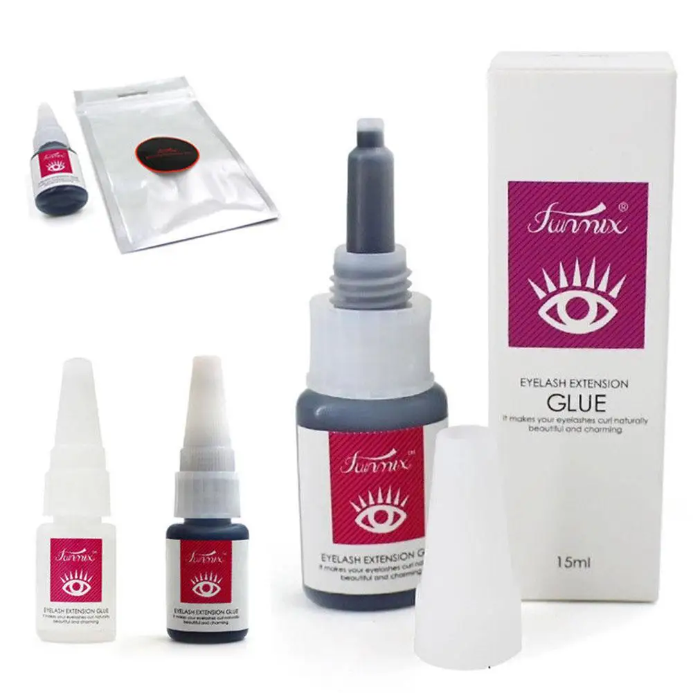 

HobbyLane Black/Transparent False Eyelash Extension Adhesive Glue Makeup Long Lasting for Professional Salon