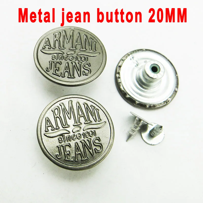 30PCS 20MM new LETTER word metal jeans 