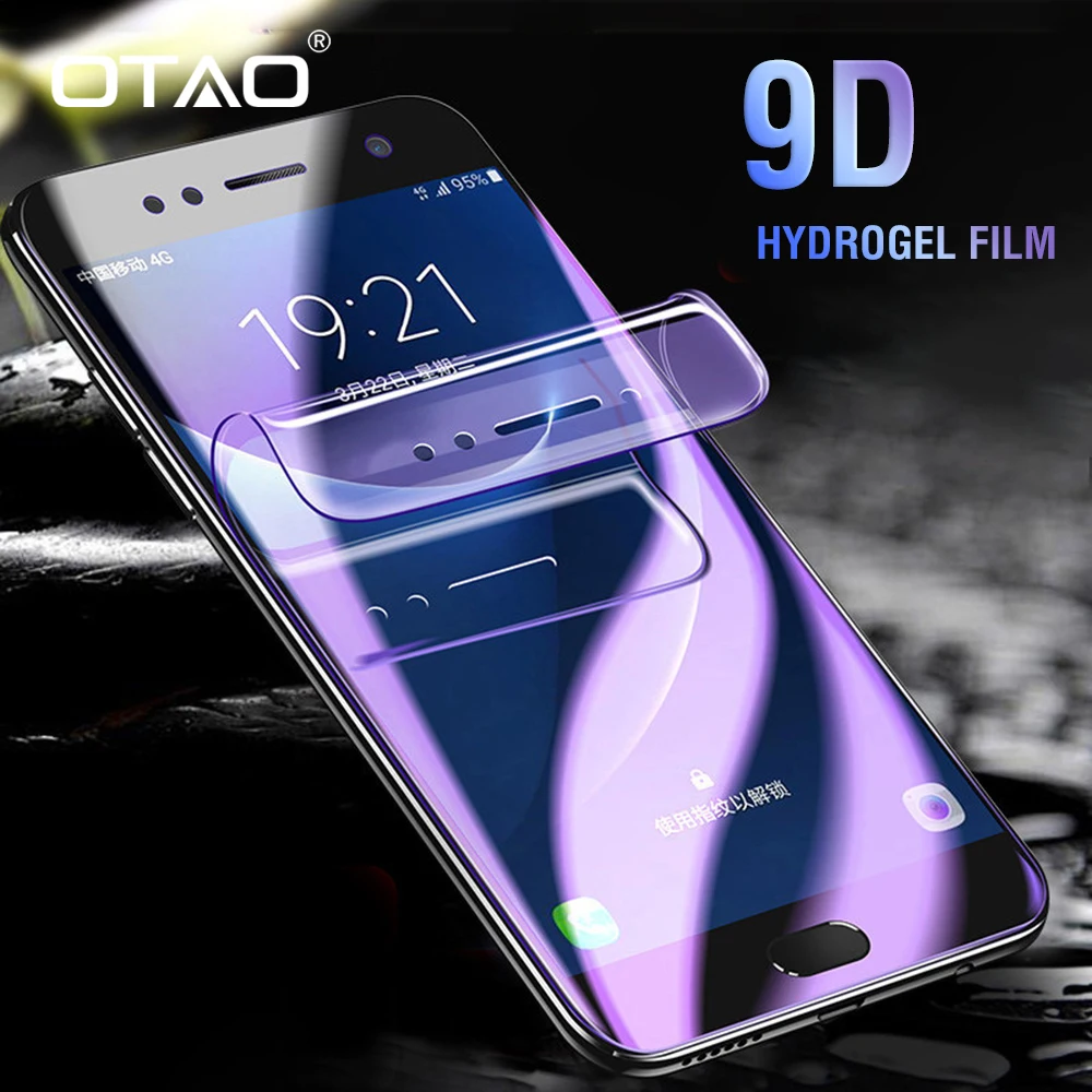 

OTAO 9D Curved Full Cover Hydrogel Film For Samsung S8 S9 Plus Note 8 9 Soft Screen Protector For Galaxy S7 Edge Protective Film