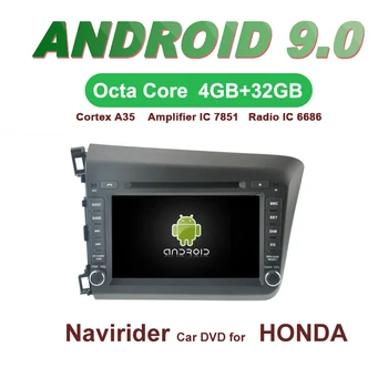 

Navirider GPS Android 9.0 bluetooth stereo 4-Core 8-Core car DVD player for HONDA CIVIC 2012 head unit autoradio accessories