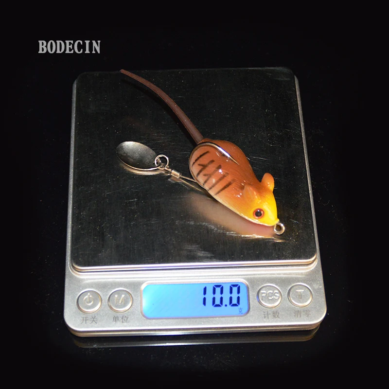 4PCS Fishing Lure Soft Lures For Fish Bait Hollow Body Mouse Baits China Artificial Swim Bait Shad Topwater Snakehead Hooks Sea (7)