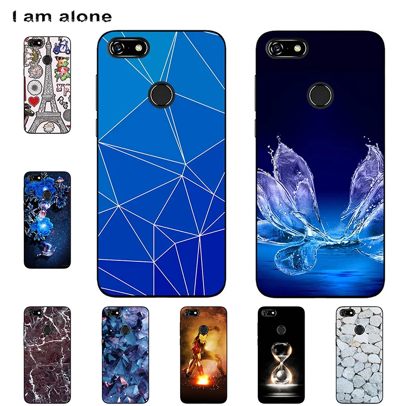 I am alone Phone Bags For Lenovo A5 5.45 inch Solf TPU Fashion Cute Color Paint Mobile Cases For Lenovo A5 Shell Shipping Free