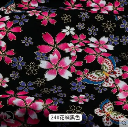 Японская бронзовая хлопковая ткань для шитья кимоно или шитья ручной сумки DIY Ткань для шитья материал TJ8692-c - Цвет: 24