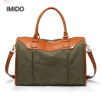 

IMIDO Women Canvas Handbags Female Crossbody Bags Travel Shoulder Bag Brand Designer Large Capacity Tote Bag Green bolsa HDG091
