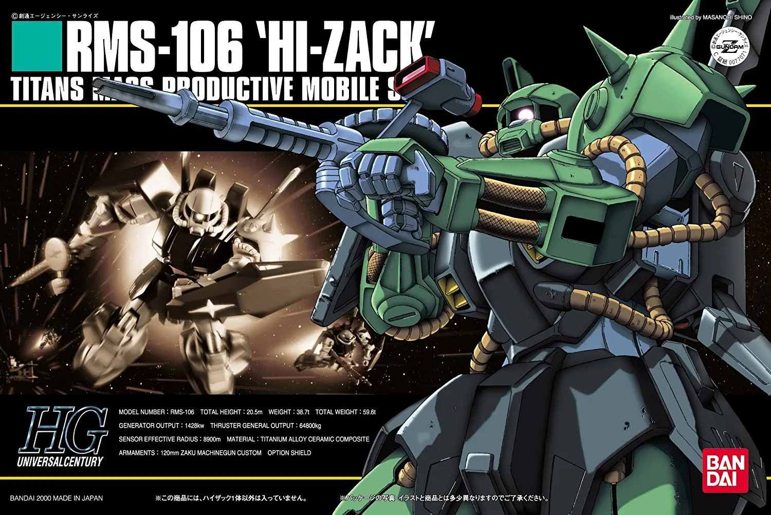Bandai Gundam 1/144 HGUC RMS 106 Hi Zack мобильный костюм сборные модели наборы экшн фигурки