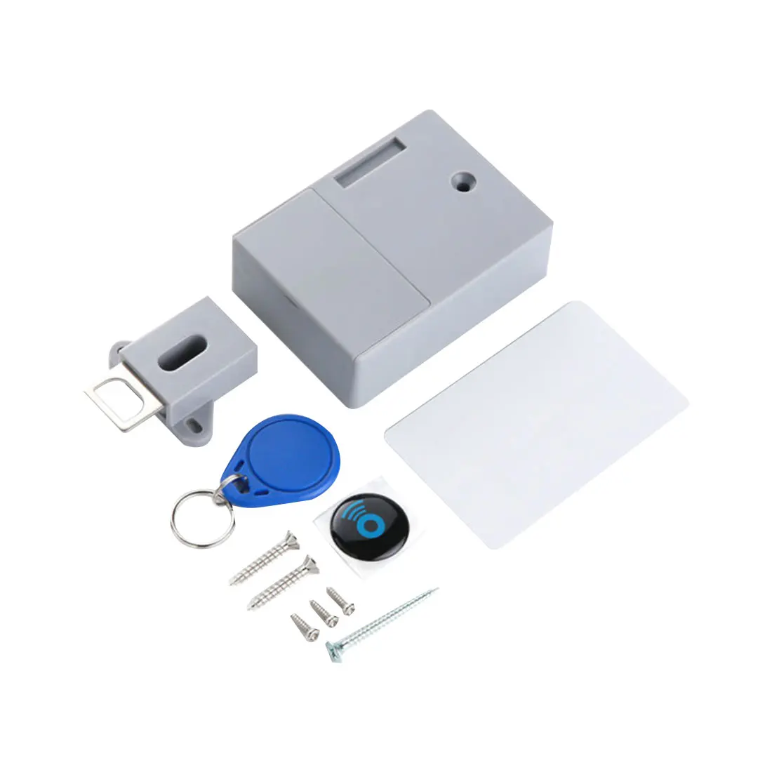 Замок для гардероба умный электрический индукционный дверной фиксированный аккумулятор управляемый Невидимый замок ящик для обуви шкаф Умный Замок на шкаф - Цвет: 1 Keychain 1 Card