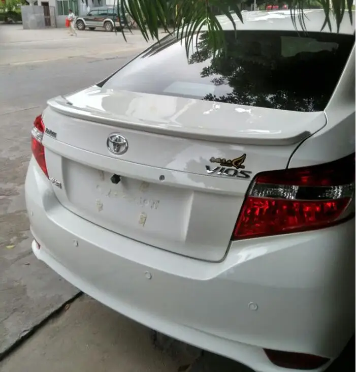 

NEW PAINT ABS CAR REAR WING TRUNK LIP SPOILER FOR 16 17 TOYOTA VIOS 2014 2015 2016 2017 2018 BY EMS