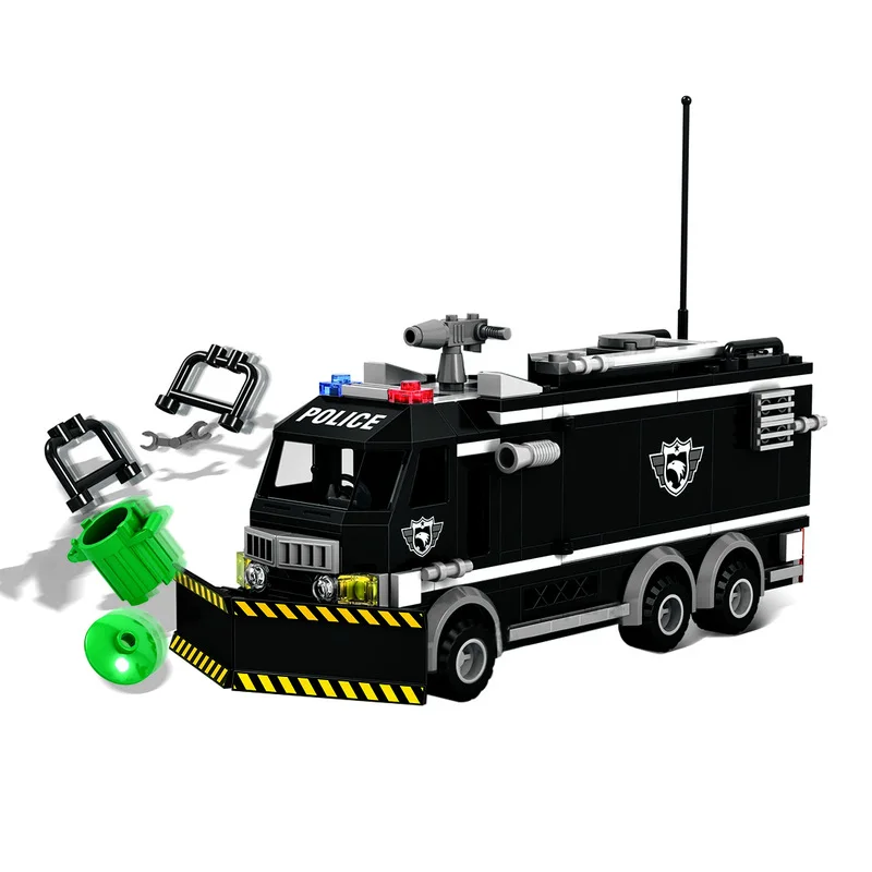 

Toys Police Gangster Fight Theme DIY Small Particles Building Block Educational Toys