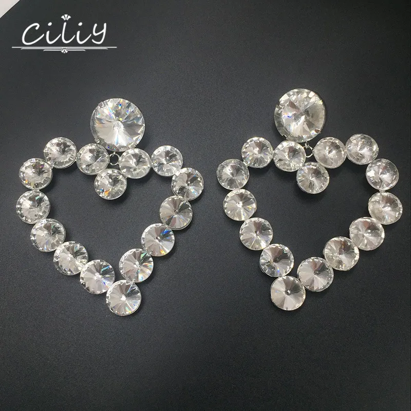 Женские серьги-подвески Ciliy Love Элегантные новые серьги с кристаллами в виде