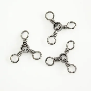 

50PCS/Lot 3 Way Swivels Triple Swivels Fast Cross-Line Connector Fishing Swivel Accessories 1# 2# 4# 5# 6# 10#