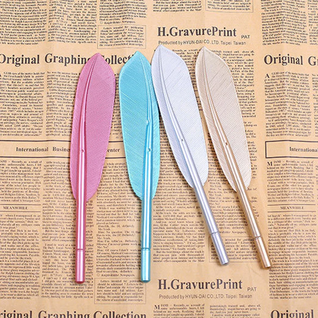 

FangNymph Beautiful Feather Gel Pen 0.38mm Black Signature Pen Creative Gift School Supplies Office Stationery