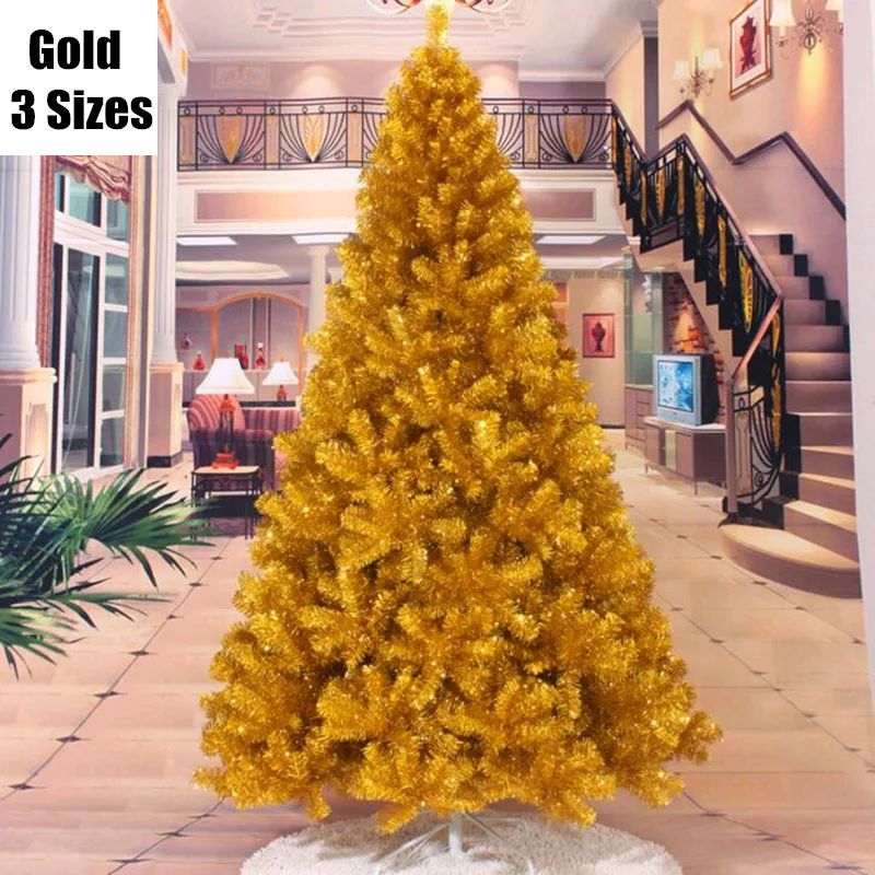 

4 Sizes Santa Claus Tree PVC Material Gold Christmas Tree XMAS Party Decoration Christmas Tree MCC252-257