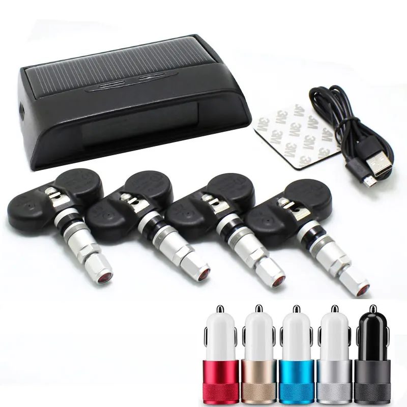 Car Tire Pressure Alarm Sensor 4 Internal Sensors Tire Pressure