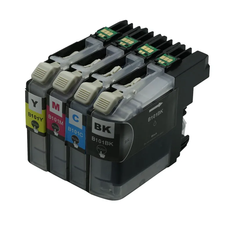 4PK LC101 Black Color Ink Cartridge Compatible for Brother MFC J470DW MFC J285DW MFC J450DW MFC