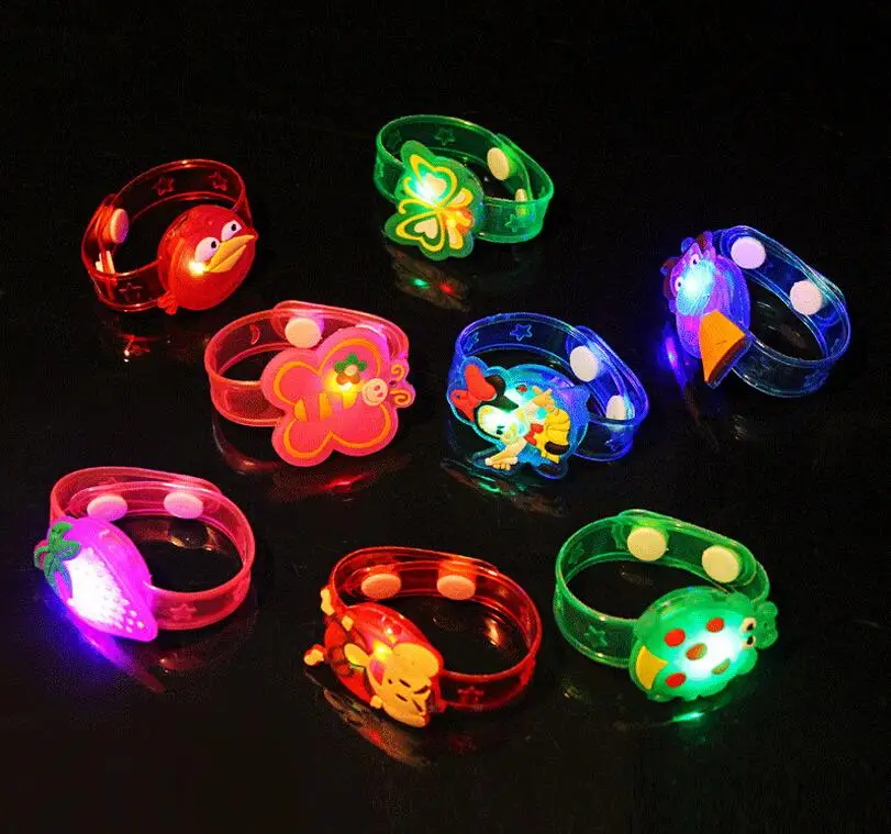 

20pcs/lot Birthday LED Watch Flash LED Cartoon Bracelet Lighting Kids for Children Birthday Gift Party Decoration Flash Luminous