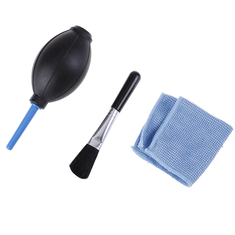 Hot 3PCS Dust Cleaner Camera Cleaning Kit Lens Brush+ Cloth+ Air Blower for Canon Nikon Sony DSLR ILDC and | Электроника