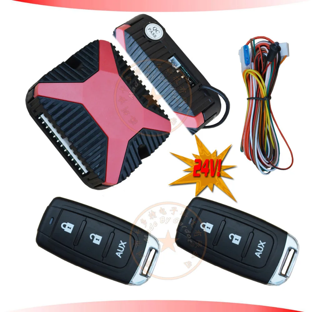 

24V vehicle remote keyless entry long distance remote central lock series not car alarm works 24v car with 2 doors central lock