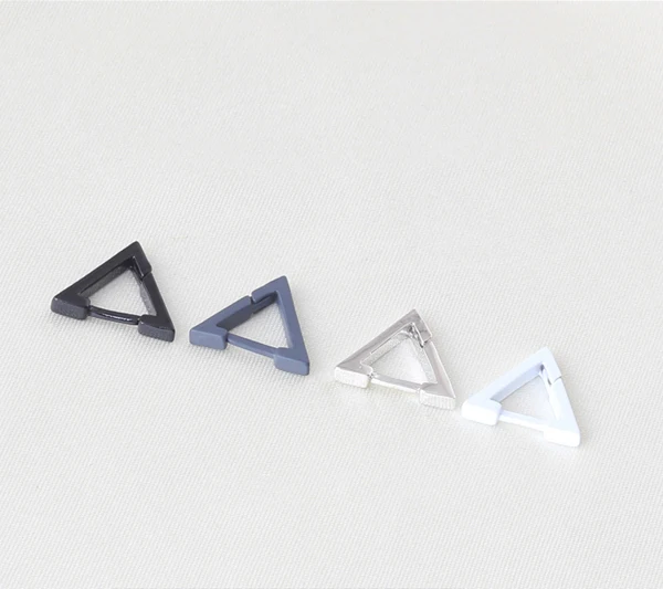 2 шт треугольные квадратные серьги-подвески из титановой стали с ромбовидным узором для мужчин и женщин