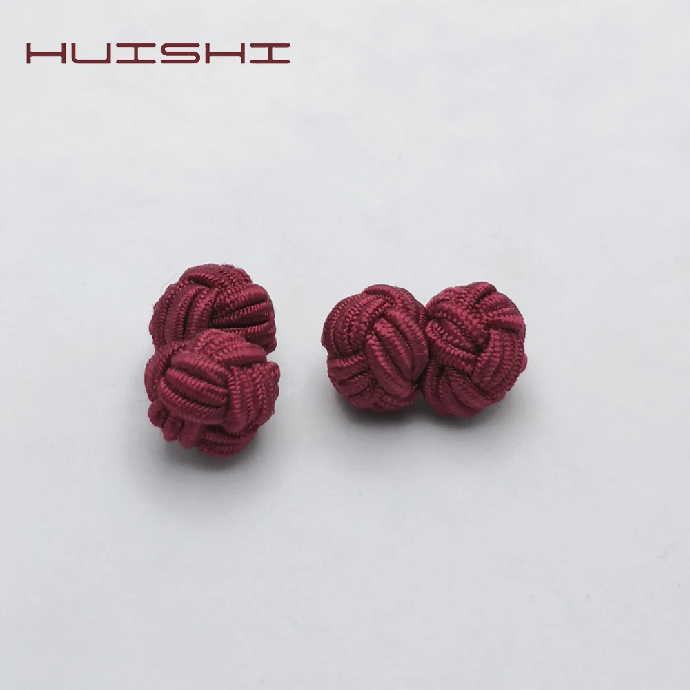 HUISHI Новинка шелковые Узлы запонки мужские модные Разноцветные ручной работы