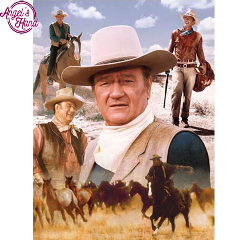 

New 5d Rhinestones Diy Diamond Mosaic Diamond Painting Cross Stitch Kits Full square Drill Diamond Embroidery JOHN WAYNE