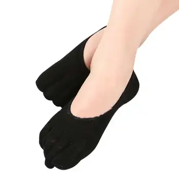 

1 Pair Women Summer Short Socks Cotton Breathable Toe Socks Casual Five Finger Ankle Invisible Socks BMF88