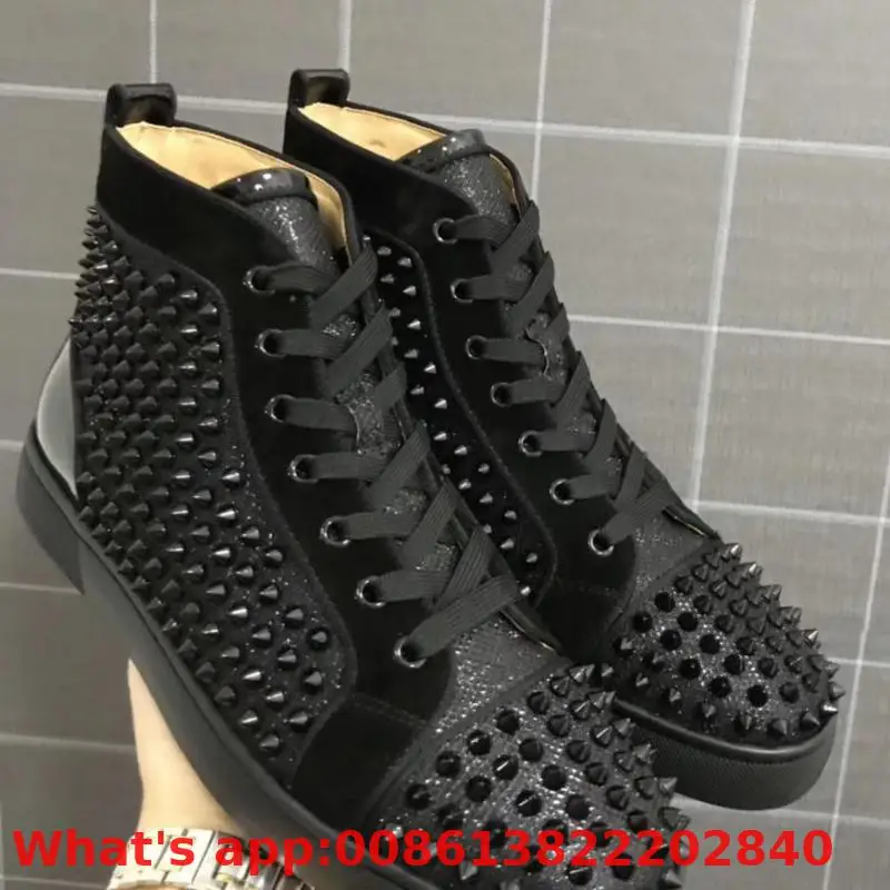 black high top red bottoms