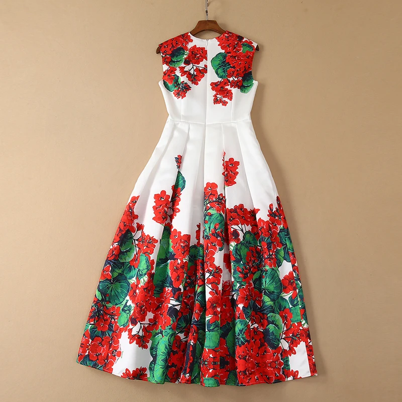 Red RoosaRosee/модное дизайнерское женское платье для подиума, роскошные нарядные платья с объемным цветком и аппликацией с бриллиантами, vestidos robe Femme