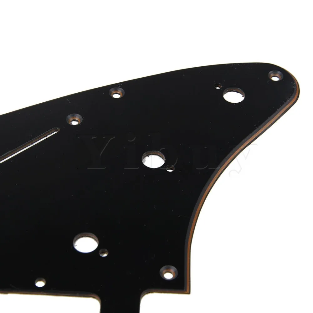 Yibuy 3ply 11 Hole ABS HSS Layout Electric Guitar Pickguard Scratchplate Black