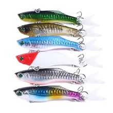 6 Pcs 8 VIB Isca De Pesca SETE CENTÍMETROS 22.7G Vibração Vibe Rattle Ganchos Isca de Pesca de Inverno Isca Artificial Isca Wobber isca de pesca